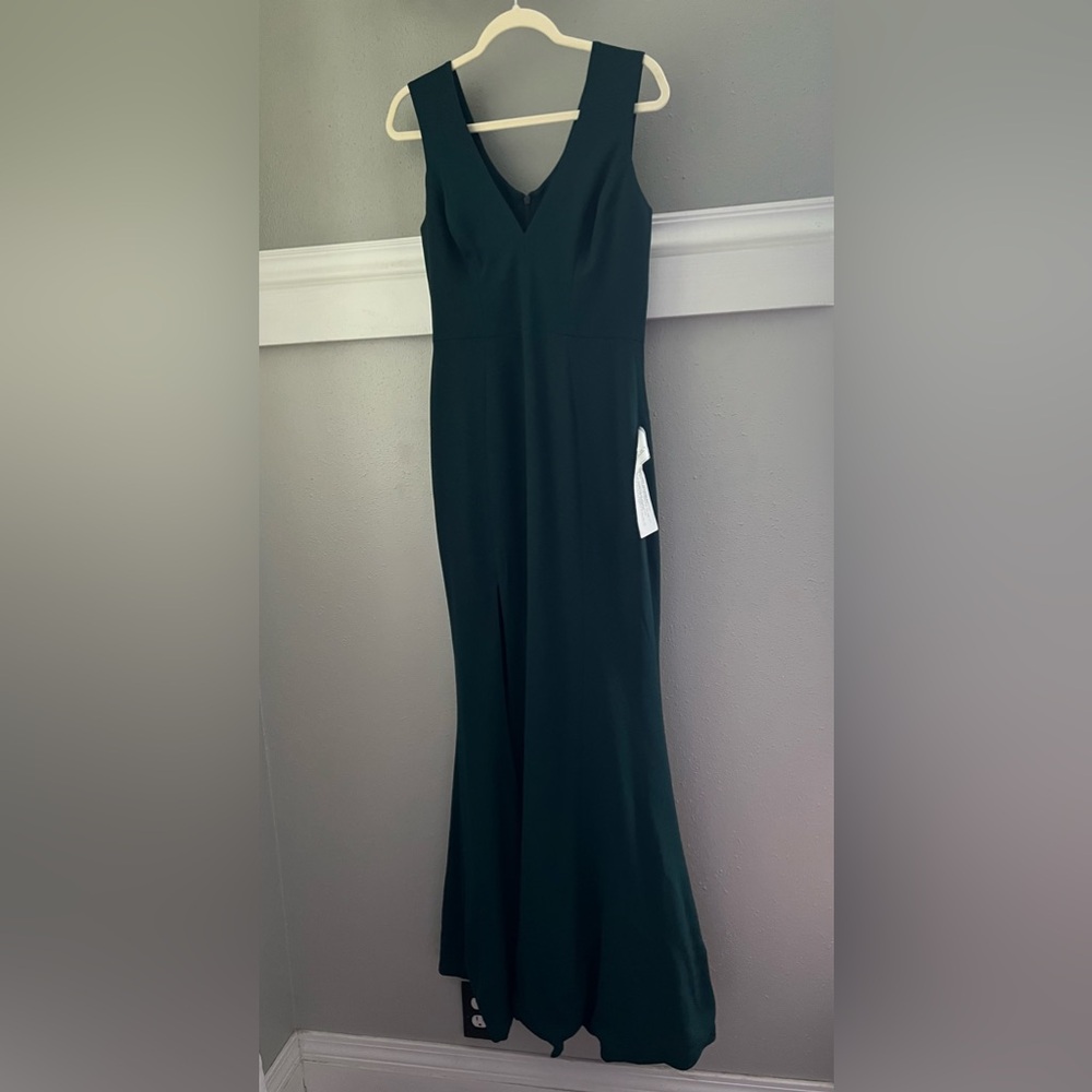 New Dress the Population Sandra Gown In Pine Green Size Medium - Picture 2 of 12